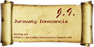 Jurovaty Innocencia névjegykártya
